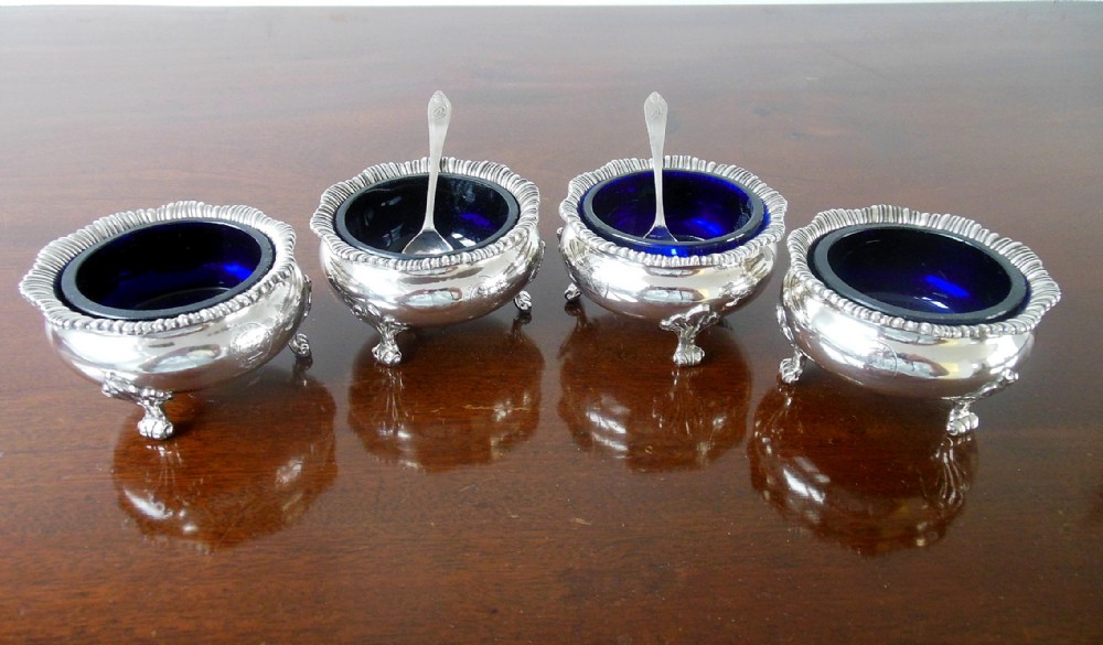 set of four silver salts