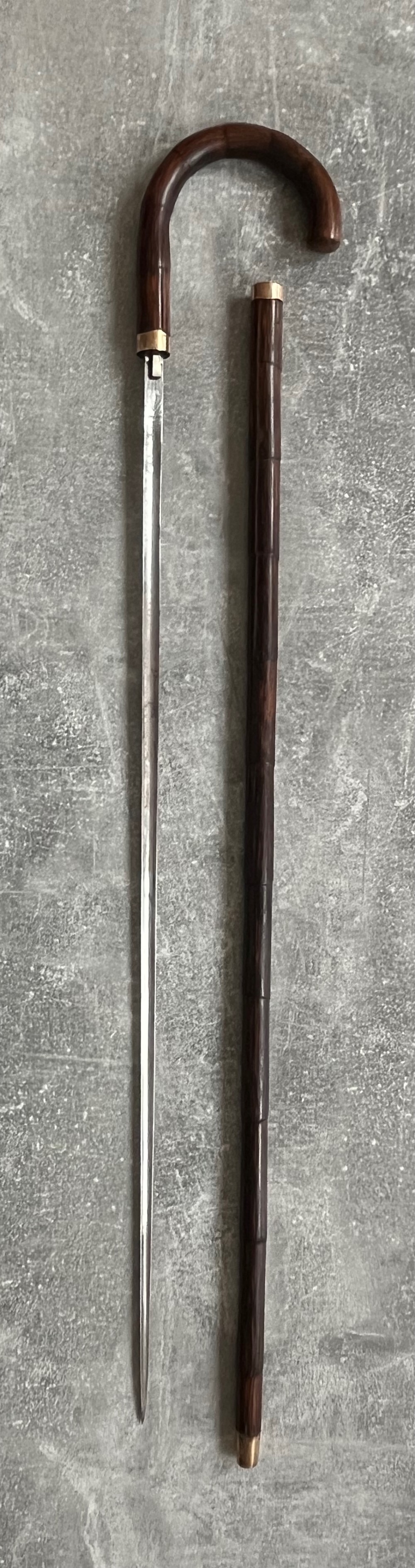 faux bamboo sword stick with toledo blade